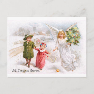 Cartes Pour Fêtes Annuelles Ange de Noël avec enfants