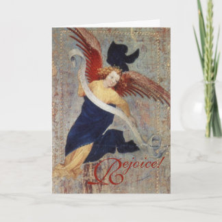 Cartes Pour Fêtes Annuelles Ange de Noël de la Réjouissez-vous !