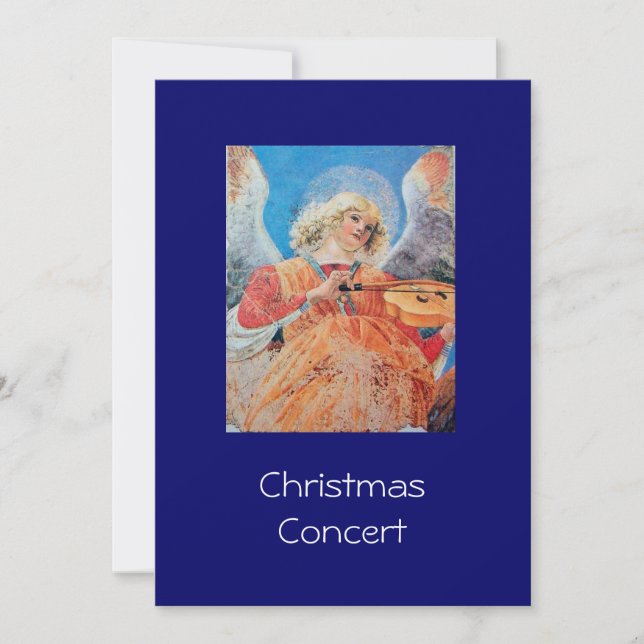 CARTES POUR FÊTES ANNUELLES ANGE DE NOËL MUSICAL (Devant)