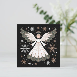 Cartes Pour Fêtes Annuelles Ange de Noël Paillettes Chrétien Noël Religieux
