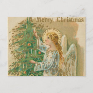 Cartes Pour Fêtes Annuelles Ange de Noël Vintage