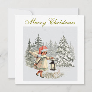 Cartes Pour Fêtes Annuelles Ange de Noël Vintage et enfant