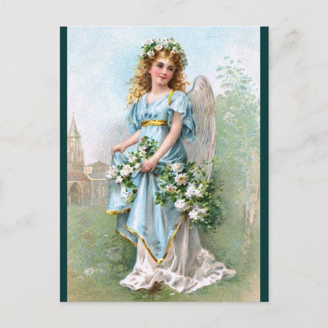 Cartes Pour Fêtes Annuelles Ange de Pâques (Devant)