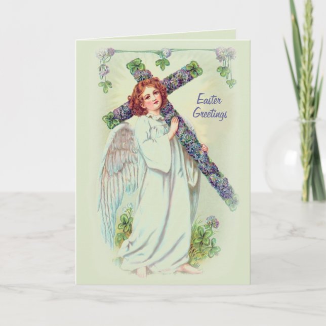 Cartes Pour Fêtes Annuelles Ange de Pâques (Devant)