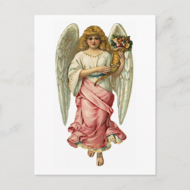 Cartes Pour Fêtes Annuelles Ange de Pâques Avec De Belles Ailes (Devant)