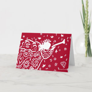 Cartes Pour Fêtes Annuelles Ange de trompette