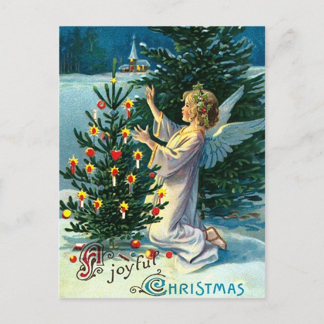 Cartes Pour Fêtes Annuelles Ange Décoration Arbre de Noël 2 (Devant)