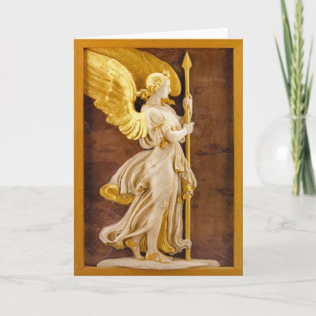 Cartes Pour Fêtes Annuelles Ange d'or (Devant)