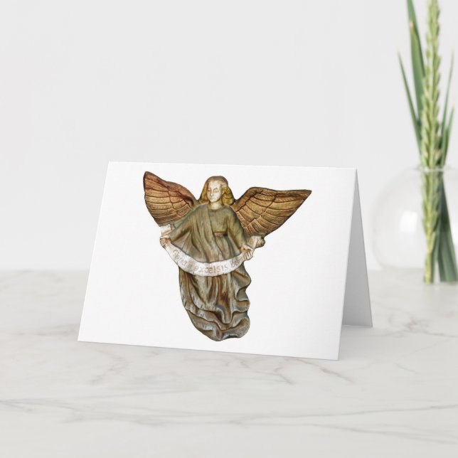 Cartes Pour Fêtes Annuelles Ange d'or (Devant)