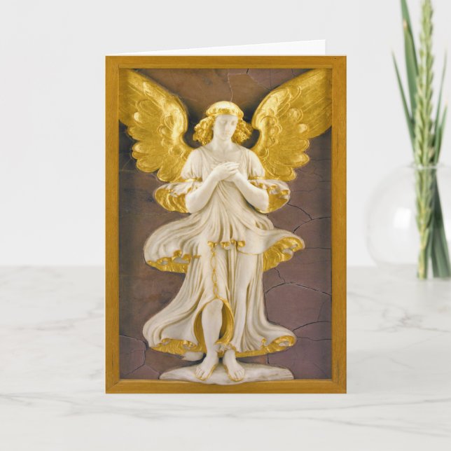 Cartes Pour Fêtes Annuelles Ange d'or (Devant)