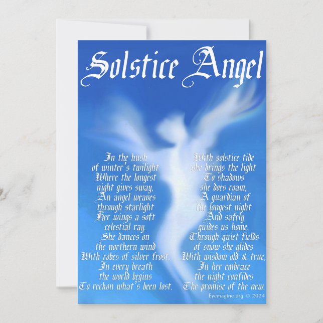 Cartes Pour Fêtes Annuelles Ange du solstice (Devant)