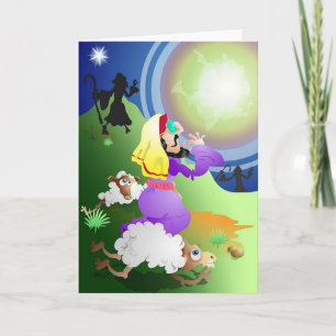 Cartes Pour Fêtes Annuelles Ange et bergers