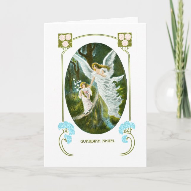 Cartes Pour Fêtes Annuelles Ange gardien (Devant)
