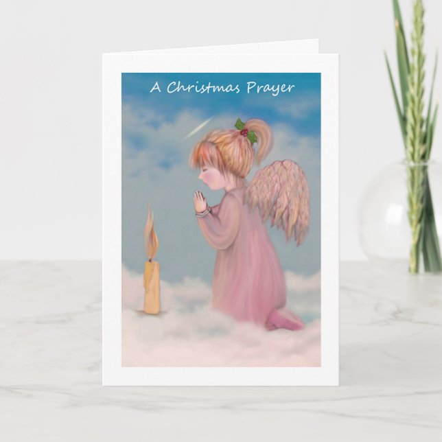 Cartes Pour Fêtes Annuelles Ange gardien de Noël (Devant)