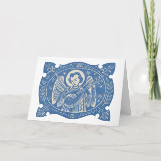 Cartes Pour Fêtes Annuelles Ange joyeux chantant