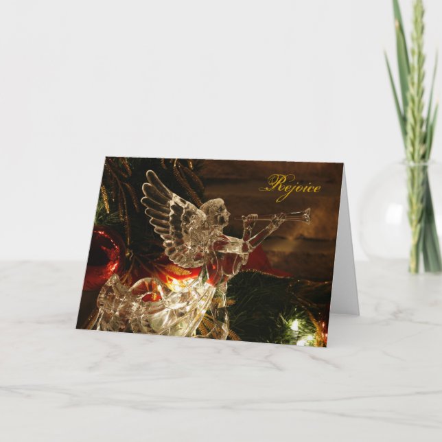 Cartes Pour Fêtes Annuelles Ange noël, Rejoice - (Devant)