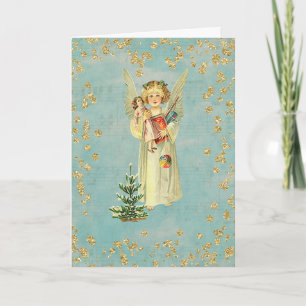 Cartes Pour Fêtes Annuelles Ange vintage de Noël