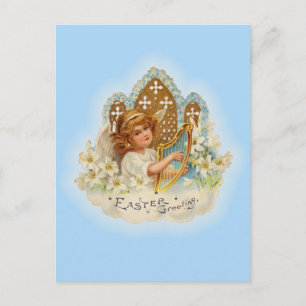 Cartes Pour Fêtes Annuelles Ange vintage de salutations de Pâques