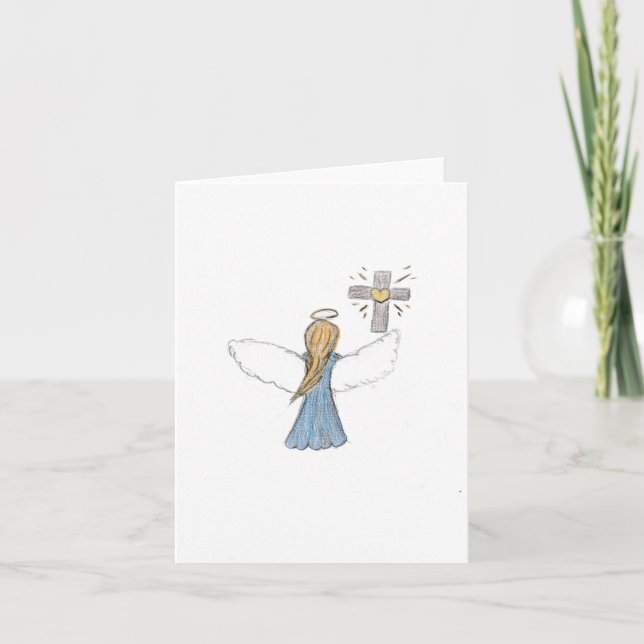 Cartes Pour Fêtes Annuelles Angel (Devant)