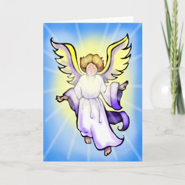 Cartes Pour Fêtes Annuelles Angel (Devant)