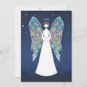 Cartes Pour Fêtes Annuelles Angel dans la prière