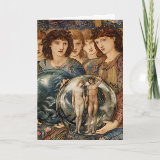 Cartes Pour Fêtes Annuelles Angel de la création par William Burne-Jones (Devant)