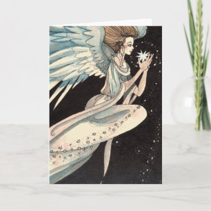 Cartes Pour Fêtes Annuelles Angel Holding Star