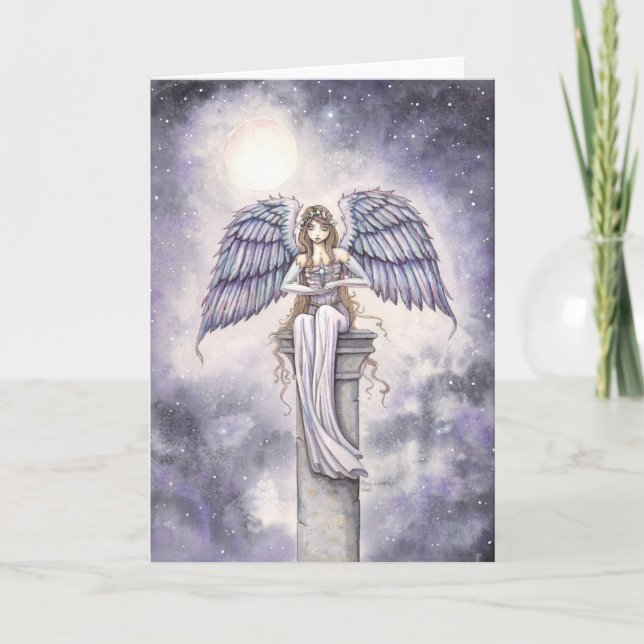 Cartes Pour Fêtes Annuelles Angel Holding Star Imaginaire Art par Molly Harris (Devant)