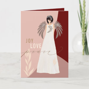 Cartes Pour Fêtes Annuelles Angel Joy Love Peace Abstraits Formes Noël