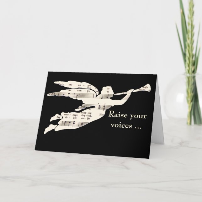 Cartes Pour Fêtes Annuelles Angel - Raise Your Voices (Devant)