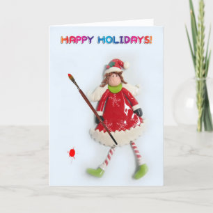 Cartes Pour Fêtes Annuelles Angel rouge
