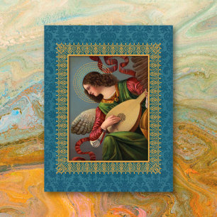 Cartes Pour Fêtes Annuelles Angel with a Lute Card