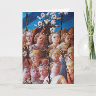 CARTES POUR FÊTES ANNUELLES ANGELS AVEC MENSONGES BLANCS