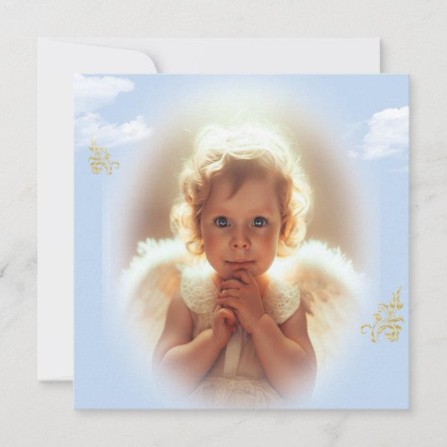 Cartes Pour Fêtes Annuelles Anges bébés (Devant)