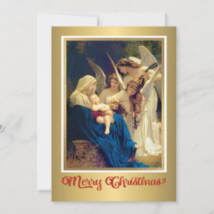 Cartes Pour Fêtes Annuelles Anges de la Nativité Classiques "Joyeux Noël"