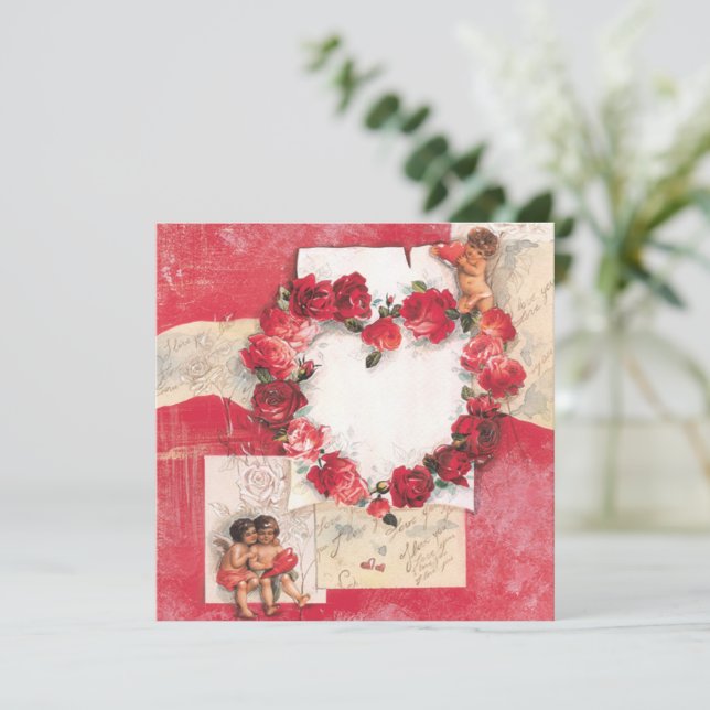 Cartes Pour Fêtes Annuelles Anges de l'amour (Debout devant)