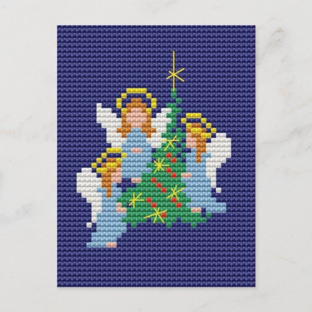 Cartes Pour Fêtes Annuelles Anges de Noël (Devant)