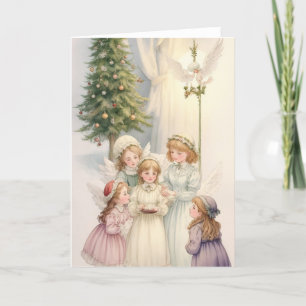 Cartes Pour Fêtes Annuelles Anges de Noël victoriens Vintages