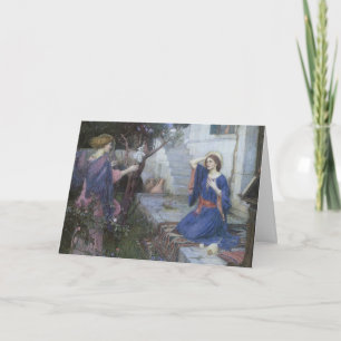 Cartes Pour Fêtes Annuelles Anges de Noël Vintage, Annonciation, Waterhouse