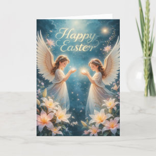 Cartes Pour Fêtes Annuelles Anges de Pâques et lumière inspirante spirituelle