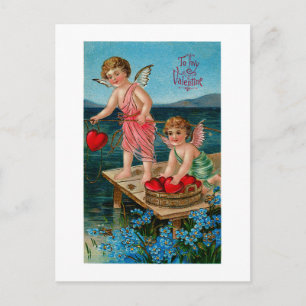 Cartes Pour Fêtes Annuelles Anges de pêche