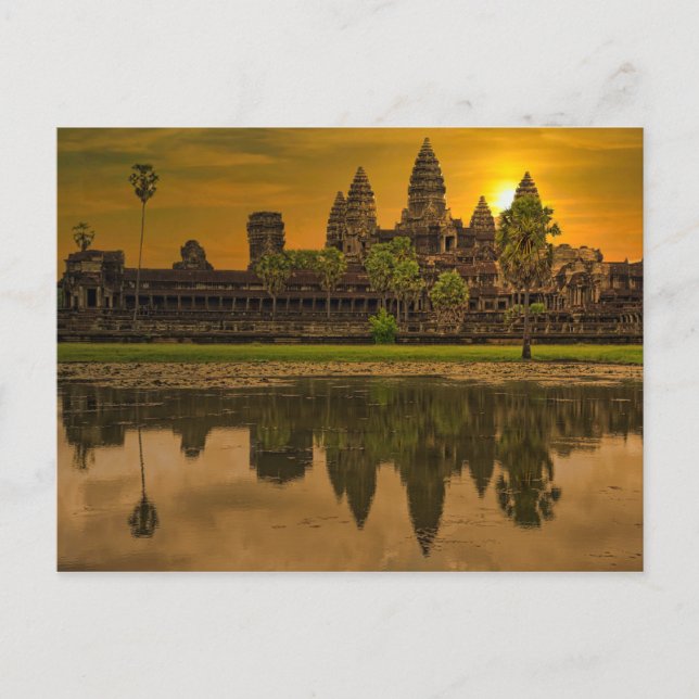 Cartes Pour Fêtes Annuelles Angkor Wat Cambodge Khmer Temple (Devant)