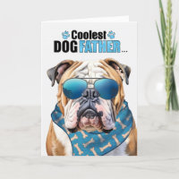 Anglais Bulldog Coolest Dad Fête des pères
