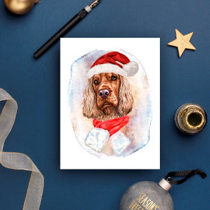 Cartes Pour Fêtes Annuelles Anglais Cocker Espagnol Cadeaux de Noël Chiens Ama