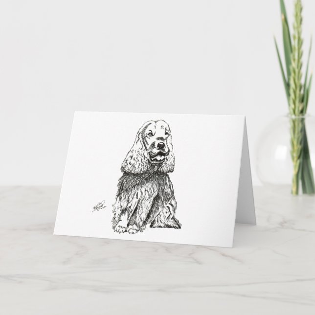 Cartes Pour Fêtes Annuelles Anglais Cocker Spaniel (Devant)