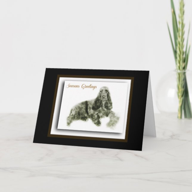 Cartes Pour Fêtes Annuelles Anglais Cocker Spaniel (Devant)