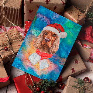 Cartes Pour Fêtes Annuelles Anglais Cocker Spaniel race Chien Noël