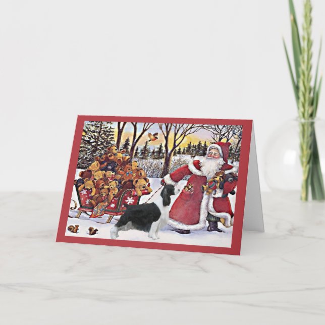 Cartes Pour Fêtes Annuelles Anglais Springer Spaniel - Bears de Noël (Devant)