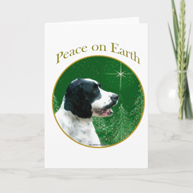 Cartes Pour Fêtes Annuelles Anglais Springer Spaniel Peace (Devant)