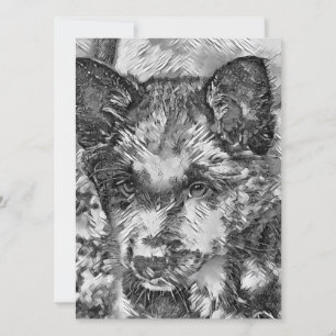 Cartes Pour Fêtes Annuelles AnimalArtBW_Dog_013